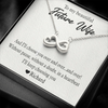 To My Beautiful Future Wife, Infinity Hearts Necklace With I'll Keep Choosing You Message Card, Pendant For Her, Birthday, Anniversary, Gift For Her, Customized Message Card With Loved One Name