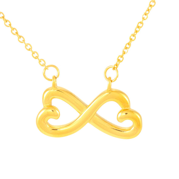 To My Girlfriend, Every Time I Look At You, I Fall In Love All Over Again, Gold/Silver Necklace With Message Card, Jewelry For Her, Infinity Hearts Necklace, Couple Gifts