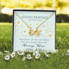 To My Good Friends, Infinity Hearts Necklace With You Know They Are Always There Message Card, Birthday, Gift For Her, Necklace for Her, Jewelry For Her, Customized Message Card