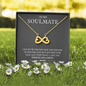 My Soulmate, Infinity Hearts Necklace With Message Card, Pendant For Her, Birthday, Gift For Her, Jewelry For Her, Anniversary Gift, Flawless Necklace With Message Card