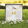 To My Boyfriend's Mom, Infinity Hearts Necklace With Thank You For Welcoming Me Into The Family Message Card, Mother's Day Gift, Birthday, Anniversary, Jewelry For Her, Customized Message Card