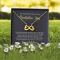 To A Beautiful Girl, Infinity Hearts Necklace With Your Heart Will Always Guide Your Soul Message Card, Convocation Day Gift For Her, Pendant For Her, Jewelry For Her