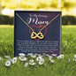 Caring Mom, Infinity Hearts Necklace, Necklace For Her From Her Son, Birthday, Anniversary, Christmas, Mother's Day, Pendant For Her, Jewelry For Her, Gift For Her From Her Son