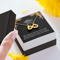 To A Beautiful Girl, Infinity Hearts Necklace With Don't Forget To Enjoy The Journey Message Card, Graduation Ceremony Gift For Her, Jewelry For Her, Pendant For Her