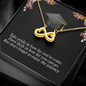 To A Beautiful Girl, Infinity Hearts Necklace With Don't Forget To Enjoy The Journey Message Card, Graduation Ceremony Gift For Her, Jewelry For Her, Pendant For Her