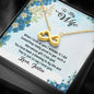 To My Wife, This Is Just To Say That I Love You, Customized Infinity Heart Necklace For Wife, Necklace With Message Card For Wife, Personalized Silver Pendant
