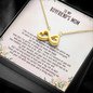 To My Boyfriend's Mom, Infinity Hearts Necklace With Thank You For Raising The Perfect Man Message Card, Mother's Day Gift, Anniversary, Birthday, Jewelry For Her, Pendant For Her