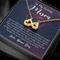 Caring Mom, Infinity Hearts Necklace, Necklace For Her From Her Son, Birthday, Anniversary, Christmas, Mother's Day, Pendant For Her, Jewelry For Her, Gift For Her From Her Son