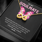 To My Soulmate, Infinity Hearts Necklace With I Just Want To Be Your Last Everything I Love You Forever and Always Message Card, Birthday, Anniversary, Gift For Her, Jewelry For Her, Pendant For Her