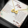 To My Boyfriend's Mom, Infinity Hearts Necklace With Thank You For Welcoming Me Into The Family Message Card, Mother's Day Gift, Birthday, Anniversary, Jewelry For Her, Customized Message Card