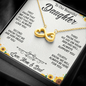 To Our Daughter, Infinity Hearts Necklace With Know That We Are Proud Of You Message Card, Daughter's Day, Birthday Gift For Her, Pendant For Her, Necklace For Her, Jewelry For Her