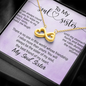 To My Soul Sister, Infinity Hearts Necklace With You Will Always Be The Sister Of My Soul, The Best Friend Of My Heart Message Card, Necklace for Her, Birthday, Gift For Her, Jewelry For Her