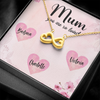 Mum Customized Pendant, Infinity Hearts Necklace, Customized Pendant For Her, Mother's Day Gift, Birthday Gift, Christmas, Anniversary, Gift For Her, Valentine's Day, Jewelry For Her