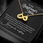 To My Boyfriend's Mom, Infinity Hearts Necklace With Thanks You For Everything Message Card, Mother's Day Gift, Birthday, Anniversary, Pendant For Her, Jewelry For Her