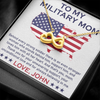 To My Military Mom, Infinity Hearts Necklace, Birthday, Mother's Day, Christmas, Anniversary, Gift For Her Valentine's Day, Jewelry For Mom, Customized Pendant For Mom