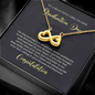 To A Beautiful Girl, Infinity Hearts Necklace With Your Heart Will Always Guide Your Soul Message Card, Convocation Day Gift For Her, Pendant For Her, Jewelry For Her