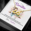To My Bestie, Infinity Hearts Necklace With No Matter Where We Go, No Matter What We Do Message Card, Jewelry For Her, Birthday, Gift For Her, Necklace for Her, Customized Message Card