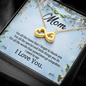 Mom, Infinity Hearts Necklace With For All The Words That Sometimes Go Unspoken Message Card, Jewelry For Her, Mother's Day Gift, Anniversary, Birthday Gift For Her, Pendant For Her