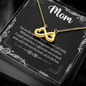 Mom, Love Knot Necklace With I Love You The Most You're The Best Message Card, Mother's Day Gift, Birthday, Anniversary, Pendant For Her, Jewelry For Her