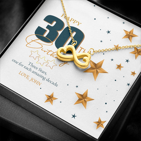Customized Birthday Name & Age, Infinity Hearts Necklace, Gift For Mom/Wife/Girlfriend/Sister, Best Birthday Gift For Her, Jewelry For Her, Precious Gift For Her, Necklace For Her