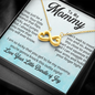 To My Mommy, Infinity Hearts Necklace, Gift For Mom, Mother's Day Special Gift, Mom's Birthday Gift, Pendant for Mom, Jewelry Gift for Mom, Necklace for Mom, Precious Gift For Mom