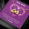 Dear Wife, Infinity Hearts Necklace With I'm A Blessed Man Because My Valentine's Is My Wife Custom Message Card, Pendant For Her, Birthday, Anniversary, Jewelry For Her, Valentine's Day Gift