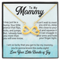 To My Mommy, Infinity Hearts Necklace, Gift For Mom, Mother's Day Special Gift, Mom's Birthday Gift, Pendant for Mom, Jewelry Gift for Mom, Necklace for Mom, Precious Gift For Mom