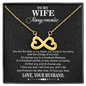 To My Wife Always Remember, Infinity Hearts Necklace With If There's Life After That, I'll Love You Then Message Card, Anniversary, Birthday, Gift For Her, Jewelry For Her, Pendant For Her