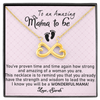 To An Amazing Mama To Be, Infinity Hearts Necklace, Customized Pendant For Newly Mom, Birthday, Mother's Day, Christmas, Anniversary, Gift For Her Valentine's Day, Jewelry For Mom