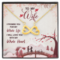 To My Wife, Infinity Hearts Necklace With I Promise You My Whole Life & Whole Heart Message Card, Jewelry For Her, Birthday Gift, Anniversary, Gift For Her, Pendant For Her