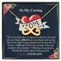 To My Caring Mom, Infinity Hearts Necklace, Mother’s Day Message Card Gift From Son, Pendant For Her, Christmas, Birthday, Anniversary, Jewelry For Her, Necklace For Her, Mother’s Day Gift From Son