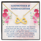 To My Godmother, Infinity Hearts Necklace With Our Bond Will Never Cease To Grow Message Card, Mother's Day Gift, Pendant For Her, Birthday, Anniversary, Gift For Her, Jewelry For Her