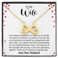 To My Wife, Infinity Hearts Necklace With Thank You For Being My Dearest Wife Message Card, Jewelry For Her, Birthday Gift, Anniversary, Gift For Her, Pendant For Her