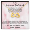 To My Awesome Girlfriend, Infinity Hearts Necklace, Customized Pendant For Her, Birthday Gift, Christmas, Anniversary, Gift For Her, Valentine's Day, Jewelry For Her