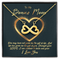 To My Bonus Mom, Infinity Hearts Necklace, Mother’s Day Message Card Gift Pendant For Her, Christmas, Birthday, Anniversary, Gift For Her, Jewelry For Her, Necklace For Her, Mother’s Day Gift