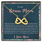 My Bonus Mom, Infinity Hearts Necklace, Mother’s Day Gift For Her, Christmas, Birthday, Anniversary, Gift For Her, Jewelry For Her, Necklace For Her, Pendant For Her