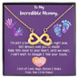 To My Incredible Mummy, Infinity Hearts Necklace, Mother's Day Gift, Birthday Gift, Christmas, Anniversary, Gift For Her, Valentine's Day, Jewelry For Her