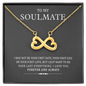 My Soulmate, Infinity Hearts Necklace With Message Card, Pendant For Her, Birthday, Gift For Her, Jewelry For Her, Anniversary Gift, Flawless Necklace With Message Card