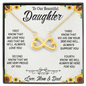 To Our Daughter, Infinity Hearts Necklace With Know That We Are Proud Of You Message Card, Daughter's Day, Birthday Gift For Her, Pendant For Her, Necklace For Her, Jewelry For Her