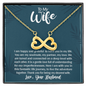 To My Wife, Infinity Hearts Necklace With It Is A Gentle Love Full Of Understanding Message Card, Birthday, Anniversary, Gift For Her, Jewelry For Her, Pendant For Her