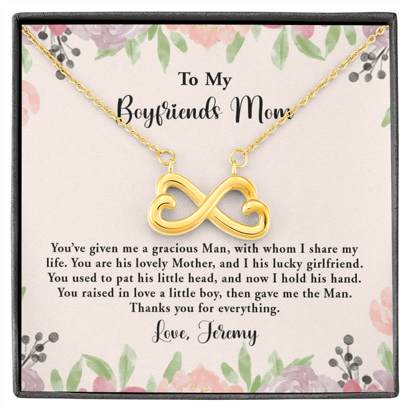 For Boyfriend's Mom, Infinity Hearts Necklace, Mother's Day Gift For Her, Birthday Gift, Necklace For Her, Jewelry For Her, Precious Gift For Her, Christmas Gift