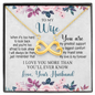 To My Wife, Infinity Hearts Necklace With I Love You More Than You'll Ever Know Message Card, Pendant For Her, Birthday, Anniversary, Gift For Her, Jewelry For Her