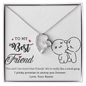 To My Best Friend, Forever Love Necklace With I Pinky Promise To Annoy You Forever Message Card, Birthday, Gift For Her, Jewelry For Her, Necklace for Her, Pendant For Her
