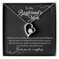 To My Boyfriend's Mom, Forever Love Necklace With Thanks You For Everything Message Card, Mother's Day Gift, Birthday, Anniversary, Pendant For Her, Jewelry For Her