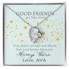 To My Good Friends, Forever Love Necklace With You Know They Are Always There Message Card, Birthday, Gift For Her, Necklace for Her, Jewelry For Her, Customized Message Card