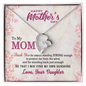 To My Mom, Forever Love Necklace With Thank You For Standing Back So That I May Find My Own Sunshine Message Card, Pendant For Her, Mother's Day Gift, Birthday Gift For Her, Jewelry For Her
