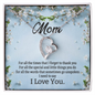 Mom, Forever Love Necklace With For All The Words That Sometimes Go Unspoken Message Card, Jewelry For Her, Mother's Day Gift, Anniversary, Birthday Gift For Her, Pendant For Her