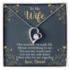 To My Beautiful Wife, Forever Love Necklace With I Love Who We Are Together Message Card, Pendant For Her, Jewelry For Her, Anniversary, Birthday, Gift For Her, Customized Message Card