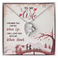 To My Wife, Forever Love Necklace With I Promise You My Whole Life & Whole Heart Message Card, Jewelry For Her, Birthday Gift, Anniversary, Gift For Her, Pendant For Her