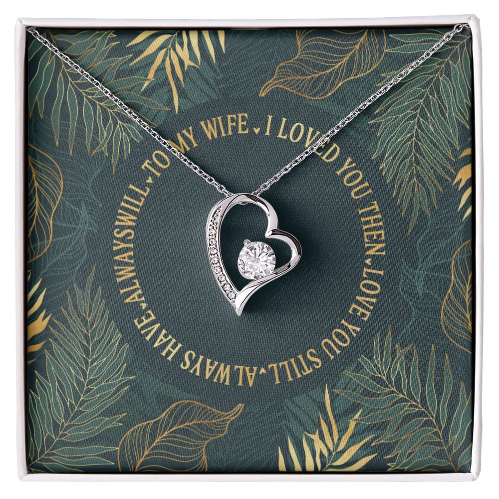Forever Love Necklace, To My Wife, Necklace With Message Card, Birthday Gift For Her